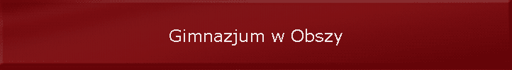 Gimnazjum w Obszy